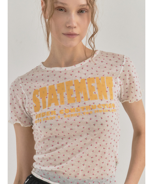 Sorry,Too Much Love(ソーリートゥーマッチラブ)の「Pink Motel Statement Tee_Ivory(Tシャツ/カットソー・レディース・その他・FREE)」の4枚目の写真