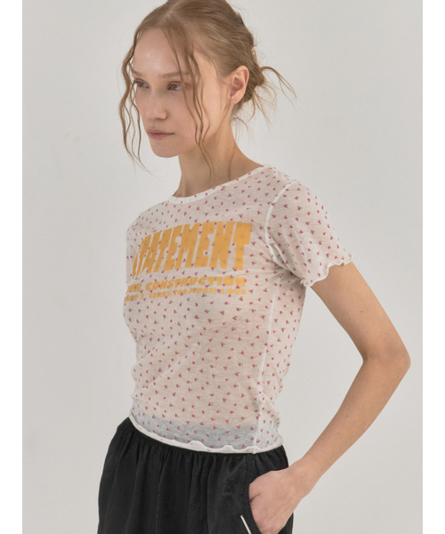 Sorry,Too Much Love(ソーリートゥーマッチラブ)の「Pink Motel Statement Tee_Ivory(Tシャツ/カットソー・レディース・その他・FREE)」の3枚目の写真