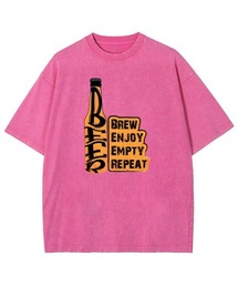 GARAGE MADE（ガレージメイド）の「レディースM～Lサイズ　ユニセックス　ピグメントプリント　BIG TシャツBEER（Tシャツ/カットソー）」
