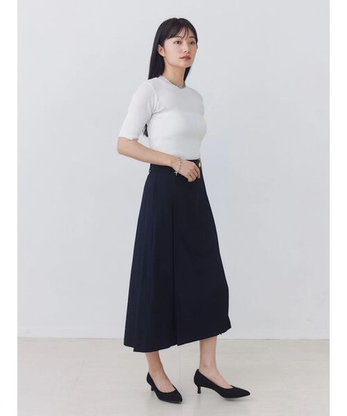 TONAL(トーナル)の「アセテートハイネックリブニット(ニット/セーター・レディース・ベビーピンク/ライトブルー/ネイビー/オフホワイト・MEDIUM)」の10枚目の写真