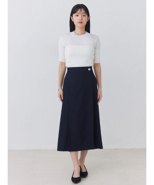 TONAL(トーナル)の「アセテートハイネックリブニット(ニット/セーター・レディース・ベビーピンク/ライトブルー/ネイビー/オフホワイト・MEDIUM)」の11枚目の写真