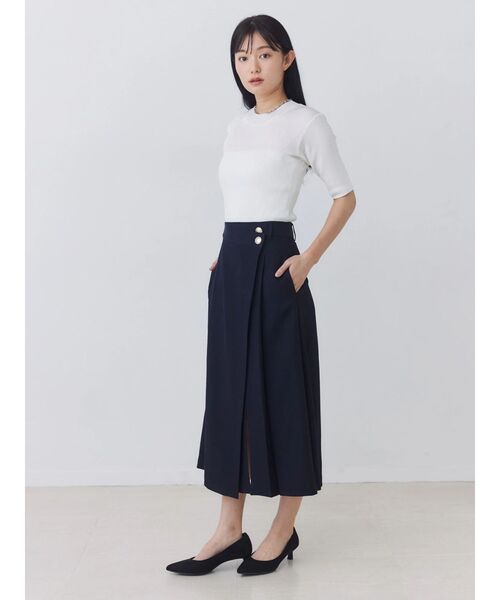 TONAL(トーナル)の「アセテートハイネックリブニット(ニット/セーター・レディース・ベビーピンク/ライトブルー/ネイビー/オフホワイト・MEDIUM)」の12枚目の写真