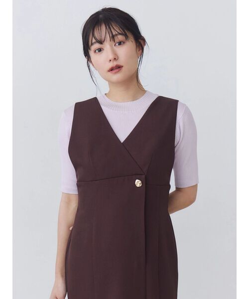 TONAL(トーナル)の「アセテートハイネックリブニット(ニット/セーター・レディース・ベビーピンク/ライトブルー/ネイビー/オフホワイト・MEDIUM)」の20枚目の写真
