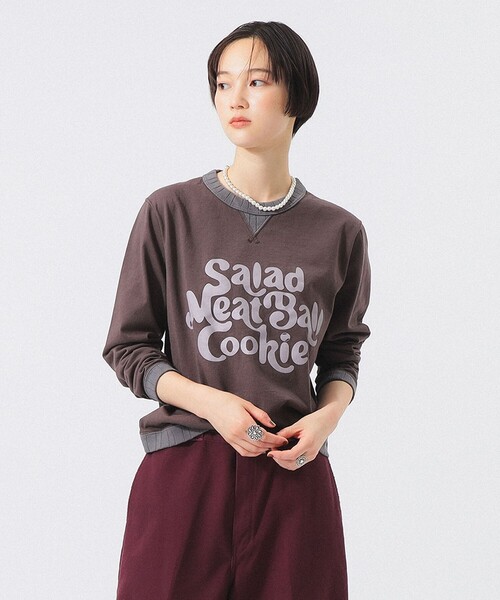 BEAMS BOY（ビームスボーイ）の「【別注】Jackman / ロゴ ロングスリーブ カットソー 26FW（Tシャツ/カットソー・レディース・ブラウン/ホワイト/ブルー・ONE SIZE）」の3枚目の写真