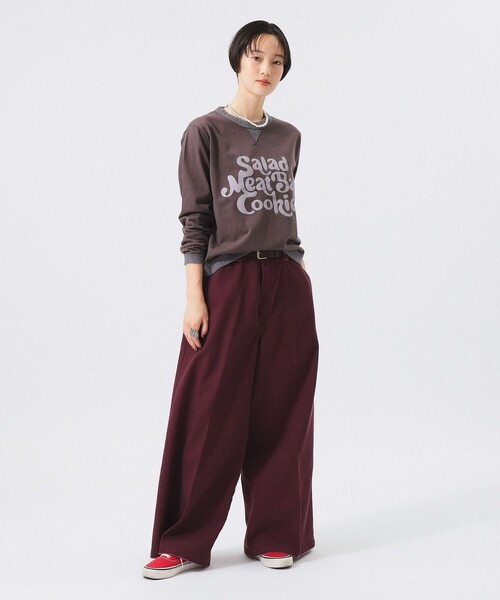 BEAMS BOY（ビームスボーイ）の「【別注】Jackman / ロゴ ロングスリーブ カットソー 26FW（Tシャツ/カットソー・レディース・ブラウン/ホワイト/ブルー・ONE SIZE）」の6枚目の写真