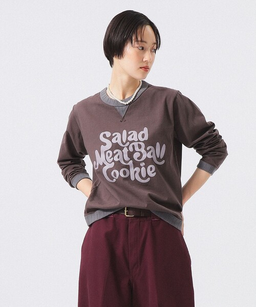 BEAMS BOY（ビームスボーイ）の「【別注】Jackman / ロゴ ロングスリーブ カットソー 26FW（Tシャツ/カットソー・レディース・ブラウン/ホワイト/ブルー・ONE SIZE）」の9枚目の写真