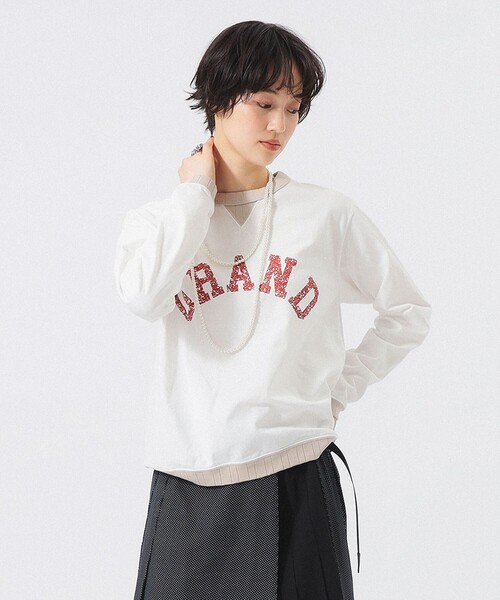 BEAMS BOY（ビームスボーイ）の「【別注】Jackman / ロゴ ロングスリーブ カットソー 26FW（Tシャツ/カットソー・レディース・ブラウン/ホワイト/ブルー・ONE SIZE）」の13枚目の写真