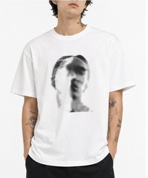 モノトーンプリント半袖Tシャツ