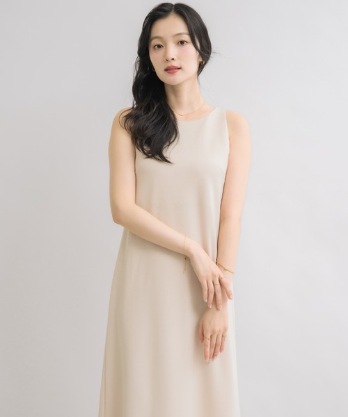NEUNA(ヌナ)の「【\4,950円で買える!】アメスリスマートワンピース(ワンピース・レディース・アイボリー/ブラック・FREE)」の3枚目の写真