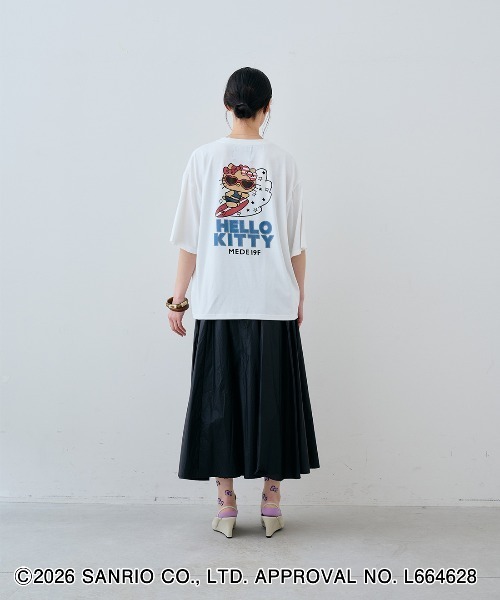 MEDE19F(メデジュウキュウ)の「MEDE19F HELLO KITTY トコナツを感じるプリントTシャツ(Tシャツ/カットソー・レディース・ホワイト・L/M)」の7枚目の写真