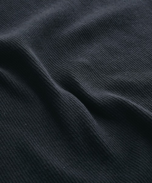Regen Glanz(レーゲングランツ)の「ribbed short sleeve knit T-shirt / リブショートスリーブニットT(Tシャツ/カットソー・メンズ・ブラック/ダークブラウン/ブラック系その他・MEDIUM/LARGE/SMALL)」の21枚目の写真
