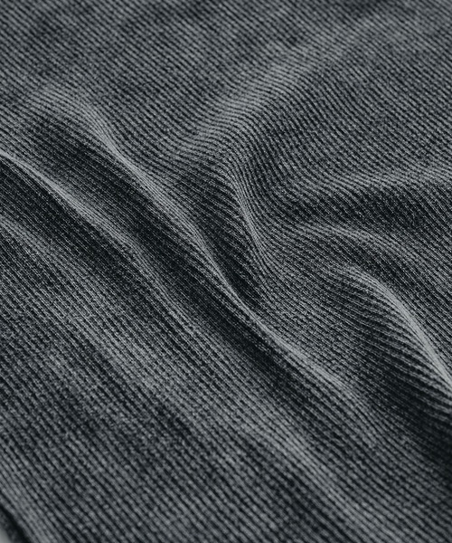 Regen Glanz(レーゲングランツ)の「ribbed short sleeve knit T-shirt / リブショートスリーブニットT(Tシャツ/カットソー・メンズ・ブラック/ダークブラウン/ブラック系その他・MEDIUM/LARGE/SMALL)」の6枚目の写真