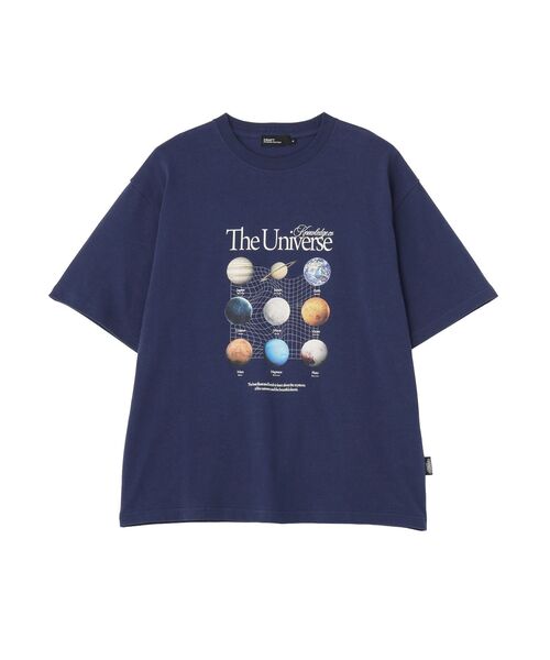 CRAFT STANDARD BOUTIQUE(クラフトスタンダードブティック)の「スペースアートグラフィックTシャツ(Tシャツ/カットソー・メンズ・チャコールグレー/ホワイト/ネイビー/ブラック・M/L)」の9枚目の写真