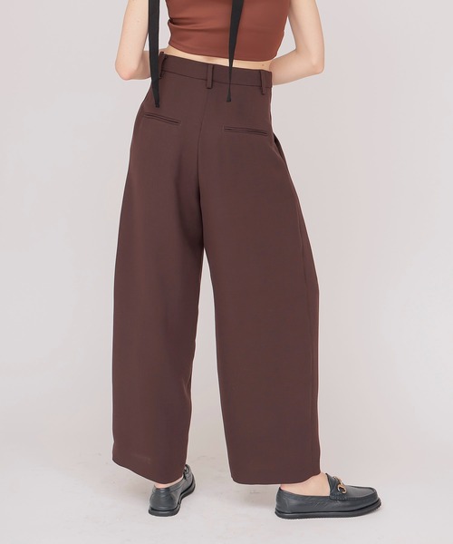 DRESSLAVE（ドレスレイブ）の「soft barrel slacks(ソフトトバレルスラックス)（スラックス・レディース・グレー/ブラウン・38/36）」の4枚目の写真