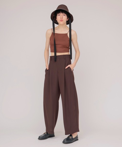 DRESSLAVE（ドレスレイブ）の「soft barrel slacks(ソフトトバレルスラックス)（スラックス・レディース・グレー/ブラウン・38/36）」の7枚目の写真