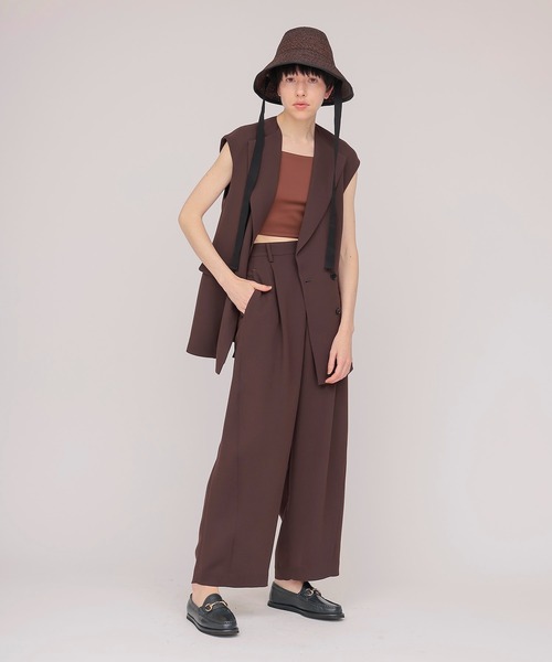 DRESSLAVE（ドレスレイブ）の「soft barrel slacks(ソフトトバレルスラックス)（スラックス・レディース・グレー/ブラウン・38/36）」の8枚目の写真