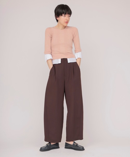 DRESSLAVE（ドレスレイブ）の「soft barrel slacks(ソフトトバレルスラックス)（スラックス・レディース・グレー/ブラウン・38/36）」の11枚目の写真