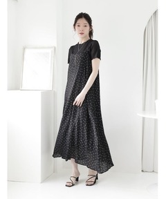 セール】［size SHORT/TALLあり］全方位映えプリーツワンピ ドット