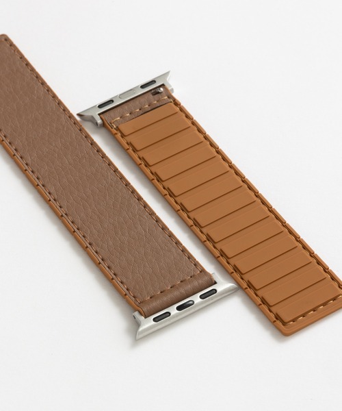 emonique(エモニーク)の「PUレザー アップルウォッチバンド Apple Watch バンド【38mm/40mm/41mm 対応】(デジタル腕時計・メンズ・グレー/ブラック/ホワイト/ブラウン・38)」の7枚目の写真