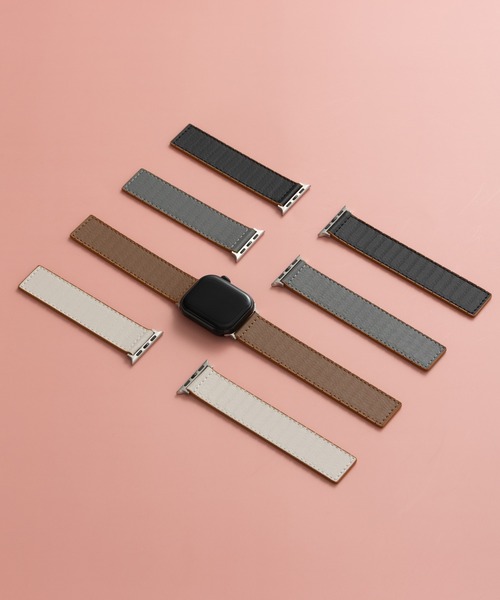 emonique(エモニーク)の「PUレザー アップルウォッチバンド Apple Watch バンド【38mm/40mm/41mm 対応】(デジタル腕時計・メンズ・グレー/ブラック/ホワイト/ブラウン・38)」の5枚目の写真