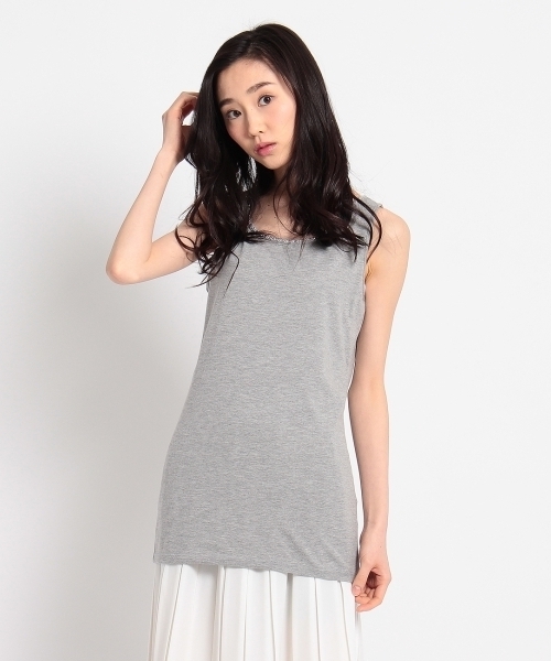 HusHusH(ハッシュアッシュ)の「ビジュー付きタンクトップ(タンクトップ・レディース・ホワイト/グレー/ブルー/ブルー系1・01/03/02)」の5枚目の写真