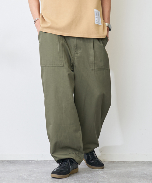 B.C STOCK(ベーセーストック)の「TCチノベイカーパンツ(その他パンツ・メンズ・カーキ/アイボリー・MEDIUM/LARGE)」の3枚目の写真