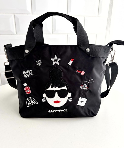 HAPPY FACE(ハッピーフェイス)の「エマ新刺繍2WAYショルダーBK(ショルダーバッグ・レディース・ブラック・ONE SIZE)」の7枚目の写真