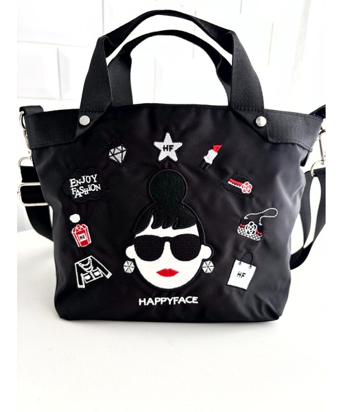 HAPPY FACE(ハッピーフェイス)の「エマ新刺繍2WAYショルダーBK(ショルダーバッグ・レディース・ブラック・ONE SIZE)」の8枚目の写真