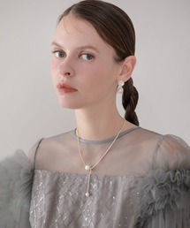 Leja（レジャ）の「【LEJA】パールビジューチェーンネックレス結婚式 パーティー 成人式 二次会 同窓会 お呼ばれ オケージョン 20代 30代（ネックレス）」