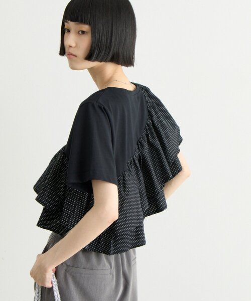 CIAOPANIC TYPY（チャオパニックティピー）の「ZOZO限定アシメフリルデザインカットソー（Tシャツ/カットソー・レディース・ホワイト/ブラック/ブラック系その他/ホワイト系その他・ONE SIZE）」の22枚目の写真