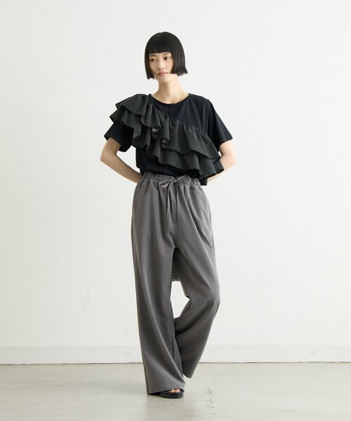 CIAOPANIC TYPY（チャオパニックティピー）の「ZOZO限定アシメフリルデザインカットソー（Tシャツ/カットソー・レディース・ホワイト/ブラック/ブラック系その他/ホワイト系その他・ONE SIZE）」の19枚目の写真
