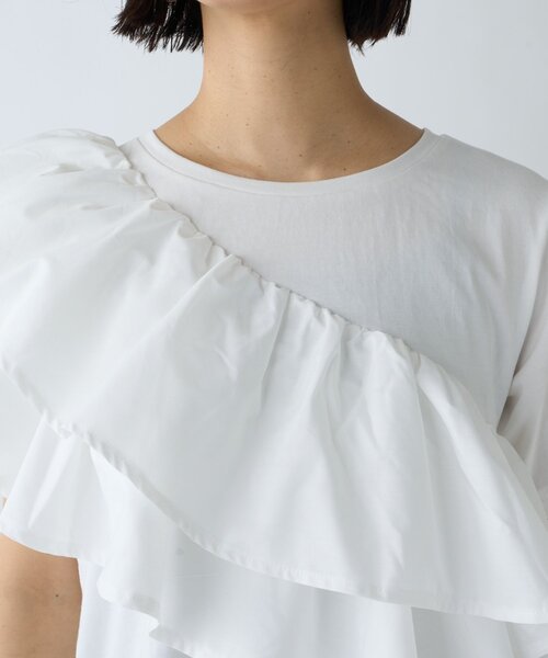 CIAOPANIC TYPY（チャオパニックティピー）の「ZOZO限定アシメフリルデザインカットソー（Tシャツ/カットソー・レディース・ホワイト/ブラック/ブラック系その他/ホワイト系その他・ONE SIZE）」の10枚目の写真