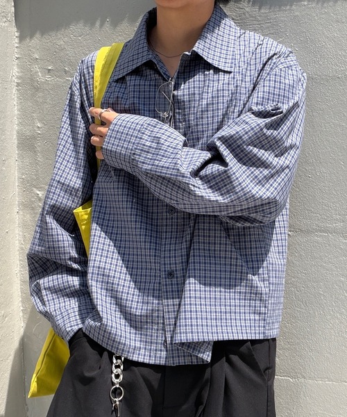 SELAN(セラン)の「【ユニセックス】ショート丈ワンポイントバック刺繍シャツ(シャツ/ブラウス・メンズ・ブラック系/ホワイト系その他/ブルー/ブルー系/ホワイト・MEDIUM/LARGE)」の15枚目の写真