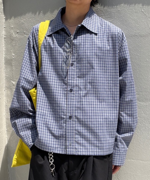SELAN(セラン)の「【ユニセックス】ショート丈ワンポイントバック刺繍シャツ(シャツ/ブラウス・メンズ・ブラック系/ホワイト系その他/ブルー/ブルー系/ホワイト・MEDIUM/LARGE)」の16枚目の写真