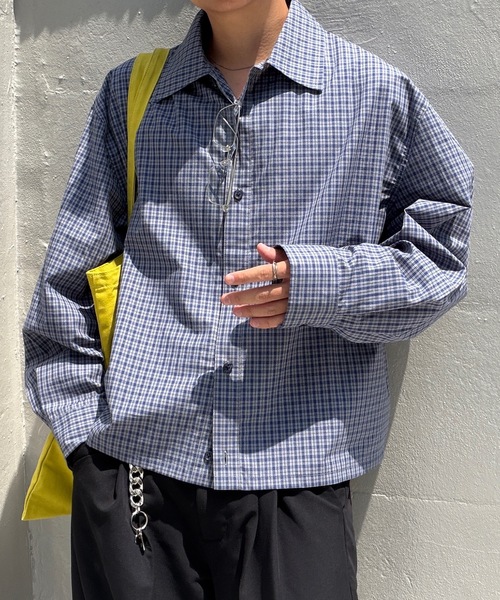 SELAN(セラン)の「【ユニセックス】ショート丈ワンポイントバック刺繍シャツ(シャツ/ブラウス・メンズ・ブラック系/ホワイト系その他/ブルー/ブルー系/ホワイト・MEDIUM/LARGE)」の17枚目の写真