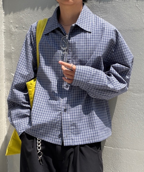 SELAN(セラン)の「【ユニセックス】ショート丈ワンポイントバック刺繍シャツ(シャツ/ブラウス・メンズ・ブラック系/ホワイト系その他/ブルー/ブルー系/ホワイト・MEDIUM/LARGE)」の18枚目の写真