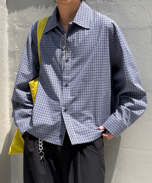 SELAN(セラン)の「【ユニセックス】ショート丈ワンポイントバック刺繍シャツ(シャツ/ブラウス・メンズ・ブラック系/ホワイト系その他/ブルー/ブルー系/ホワイト・MEDIUM/LARGE)」の20枚目の写真