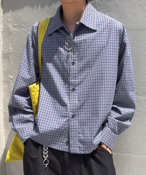 SELAN(セラン)の「【ユニセックス】ショート丈ワンポイントバック刺繍シャツ(シャツ/ブラウス・メンズ・ブラック系/ホワイト系その他/ブルー/ブルー系/ホワイト・MEDIUM/LARGE)」の22枚目の写真