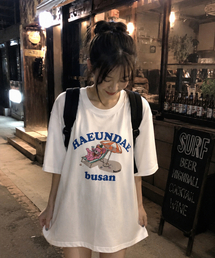 BERNI（ベルニ）の「[BUSAN EDITION] HAEUNDAE HOLIDAY HALF - TEE (WHITE)（Tシャツ/カットソー）」
