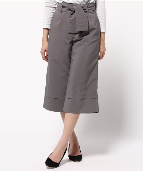 OUTLET（アウトレット）の「【WHO'S WHO gallery】SVペルテッドワイドパンツ（その他パンツ・レディース・ベージュ/ブラウン/グレー・FREE）」の2枚目の写真