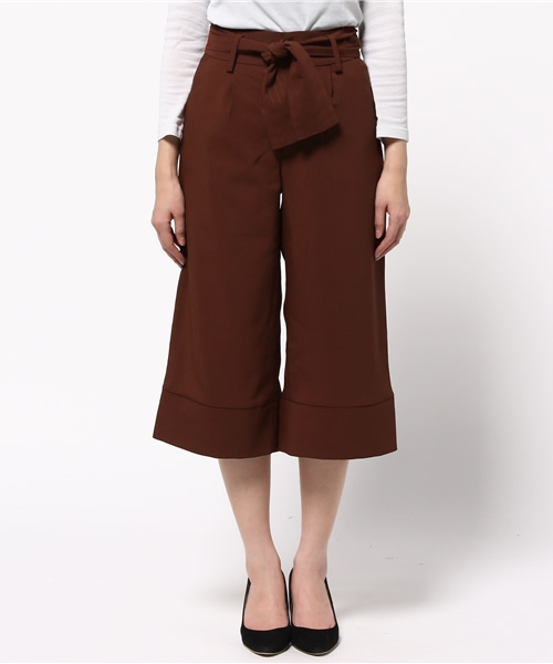 OUTLET（アウトレット）の「【WHO'S WHO gallery】SVペルテッドワイドパンツ（その他パンツ・レディース・ベージュ/ブラウン/グレー・FREE）」の4枚目の写真