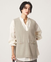 ヘアリー ニット ベスト