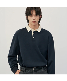 WORK ON BODY OFF（ワークオンボディオフ）の「コットンセミオーバーフィットピケTシャツ[ネイビー]（ポロシャツ）」