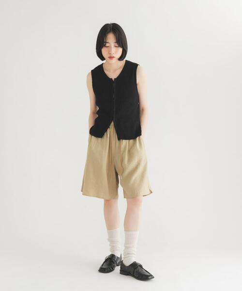 KBF(ケイビーエフ)の「ウエストコードショートパンツ(その他パンツ・レディース・ベージュ/ブラック・ONE)」の20枚目の写真