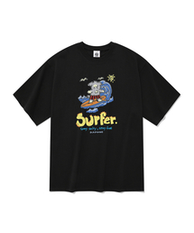 サーファー半袖Tシャツブラック