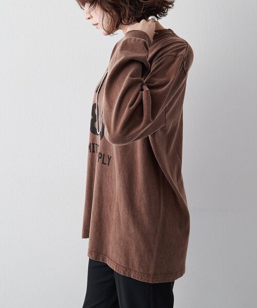 Whim Gazette（ウィムガゼット）の「1985ロンTEE（Tシャツ/カットソー・レディース・ブラウン/オフホワイト・FREE）」の22枚目の写真