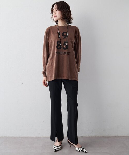 Whim Gazette（ウィムガゼット）の「1985ロンTEE（Tシャツ/カットソー・レディース・ブラウン/オフホワイト・FREE）」の16枚目の写真