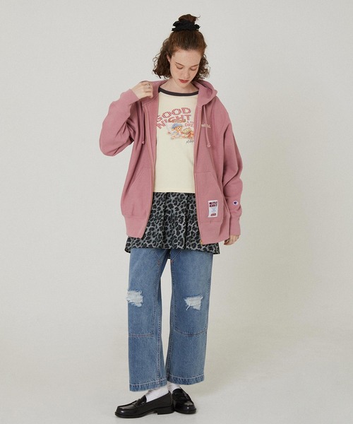 MILKFED.(ミルクフェド)の「MILKFED×CHAMPION SWEAT ZIP HOODIE(パーカー・レディース・オートミール/ブラウン/ブラック/ライトブルー/ライトピンク・S/M)」の11枚目の写真