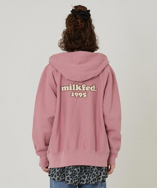 MILKFED.(ミルクフェド)の「MILKFED×CHAMPION SWEAT ZIP HOODIE(パーカー・レディース・オートミール/ブラウン/ブラック/ライトブルー/ライトピンク・S/M)」の10枚目の写真