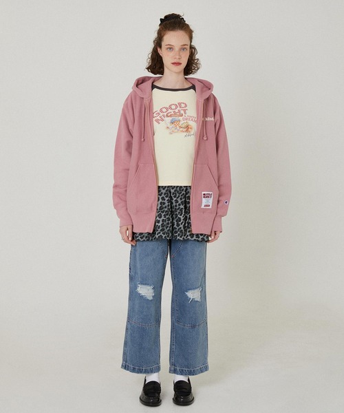 MILKFED.(ミルクフェド)の「MILKFED×CHAMPION SWEAT ZIP HOODIE(パーカー・レディース・オートミール/ブラウン/ブラック/ライトブルー/ライトピンク・S/M)」の13枚目の写真